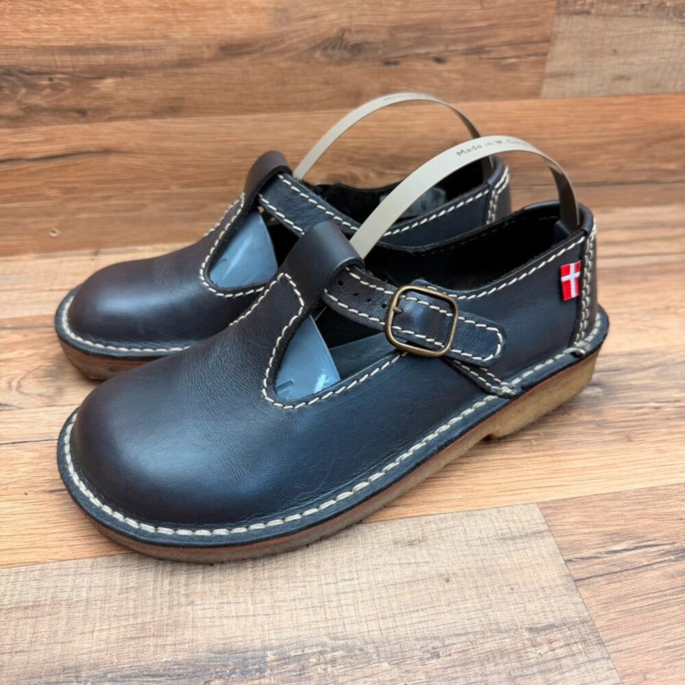 Duckfeet Himmerland Womens size 8.5 EU39 Mary Jane Brown Leather Shoes Flat